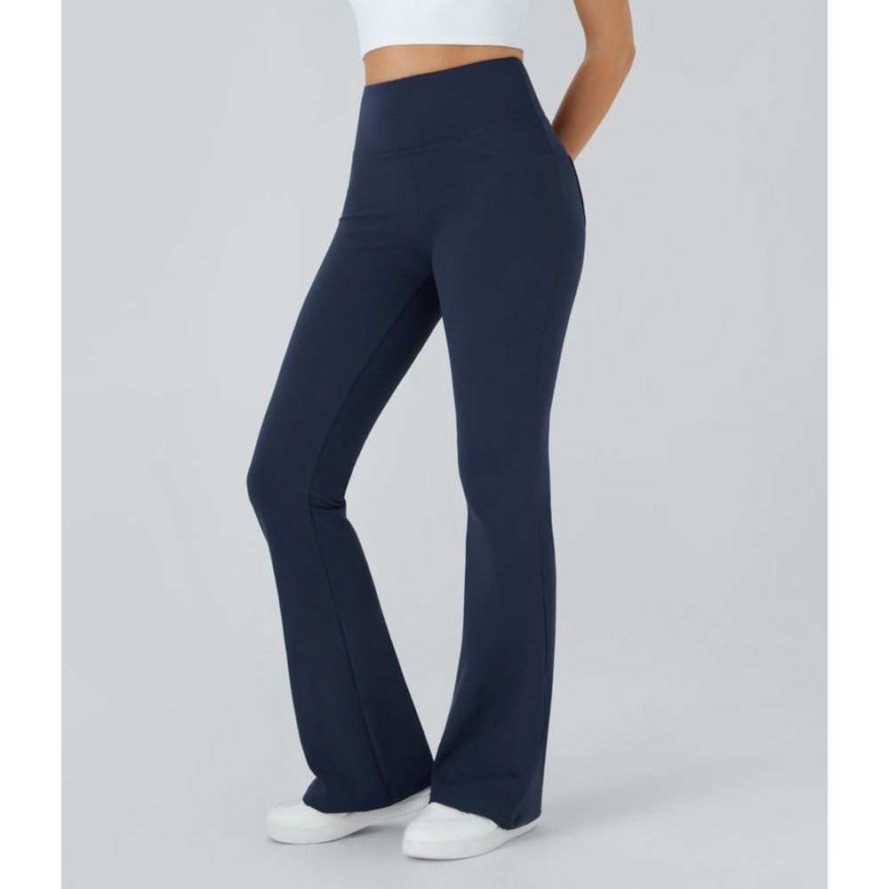 Halara DayStretch High Waisted Pocket Flare Yoga Leggings Navy Blue XS